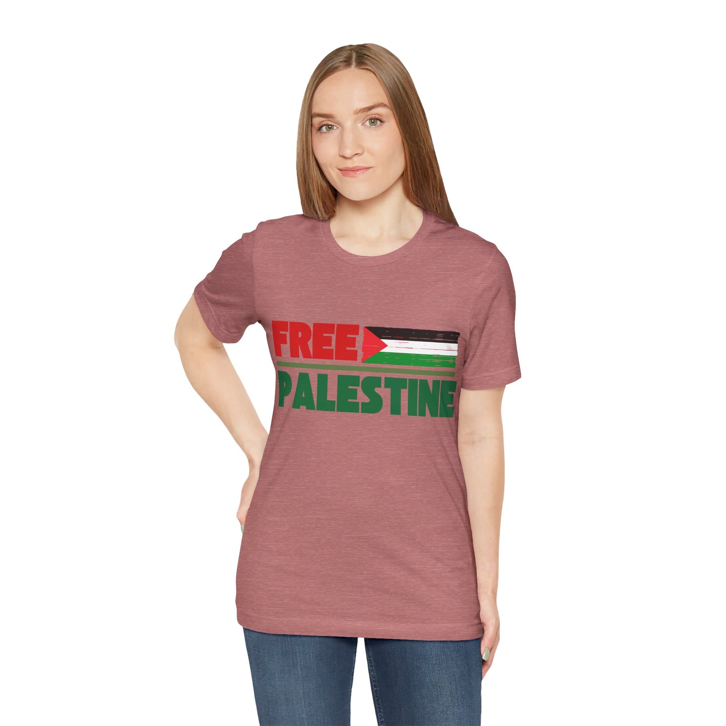 Free Palestine Unisex Short Sleeve Tee - Supportive Statement Shirt