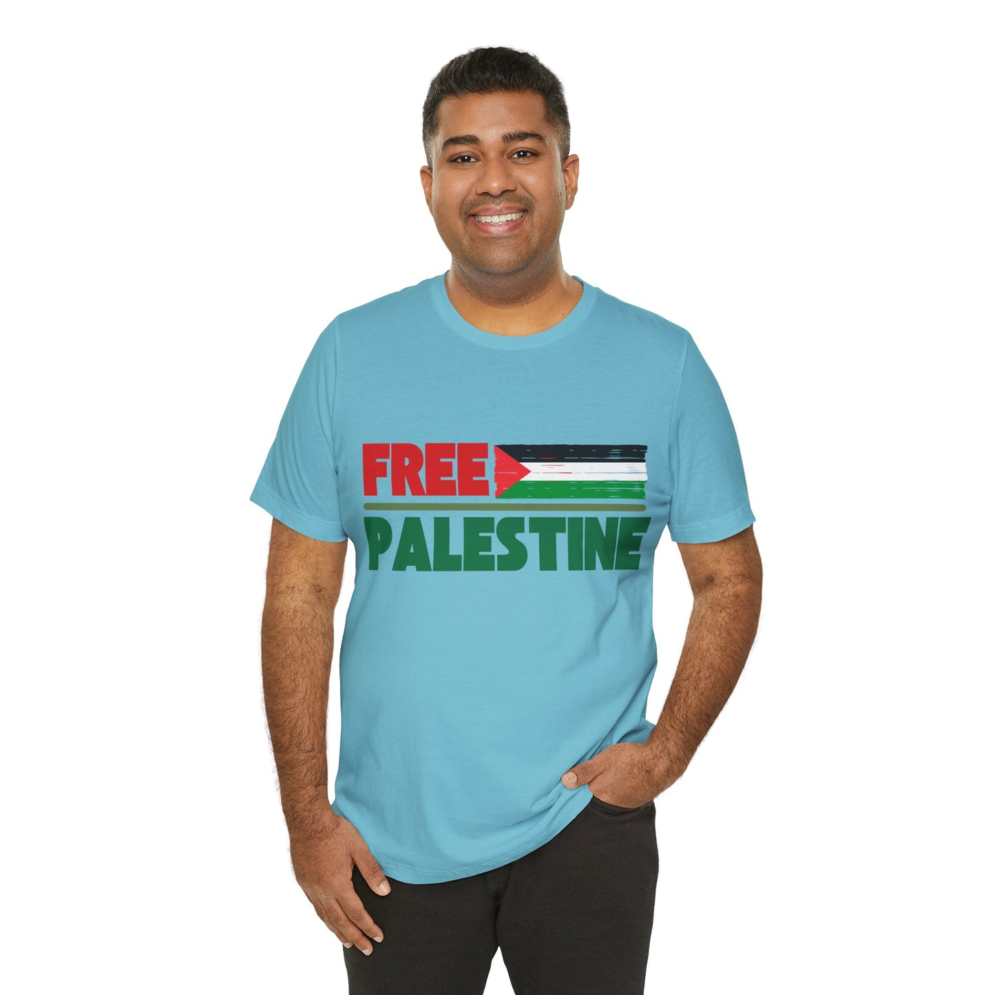 Free Palestine Unisex Short Sleeve Tee - Supportive Statement Shirt