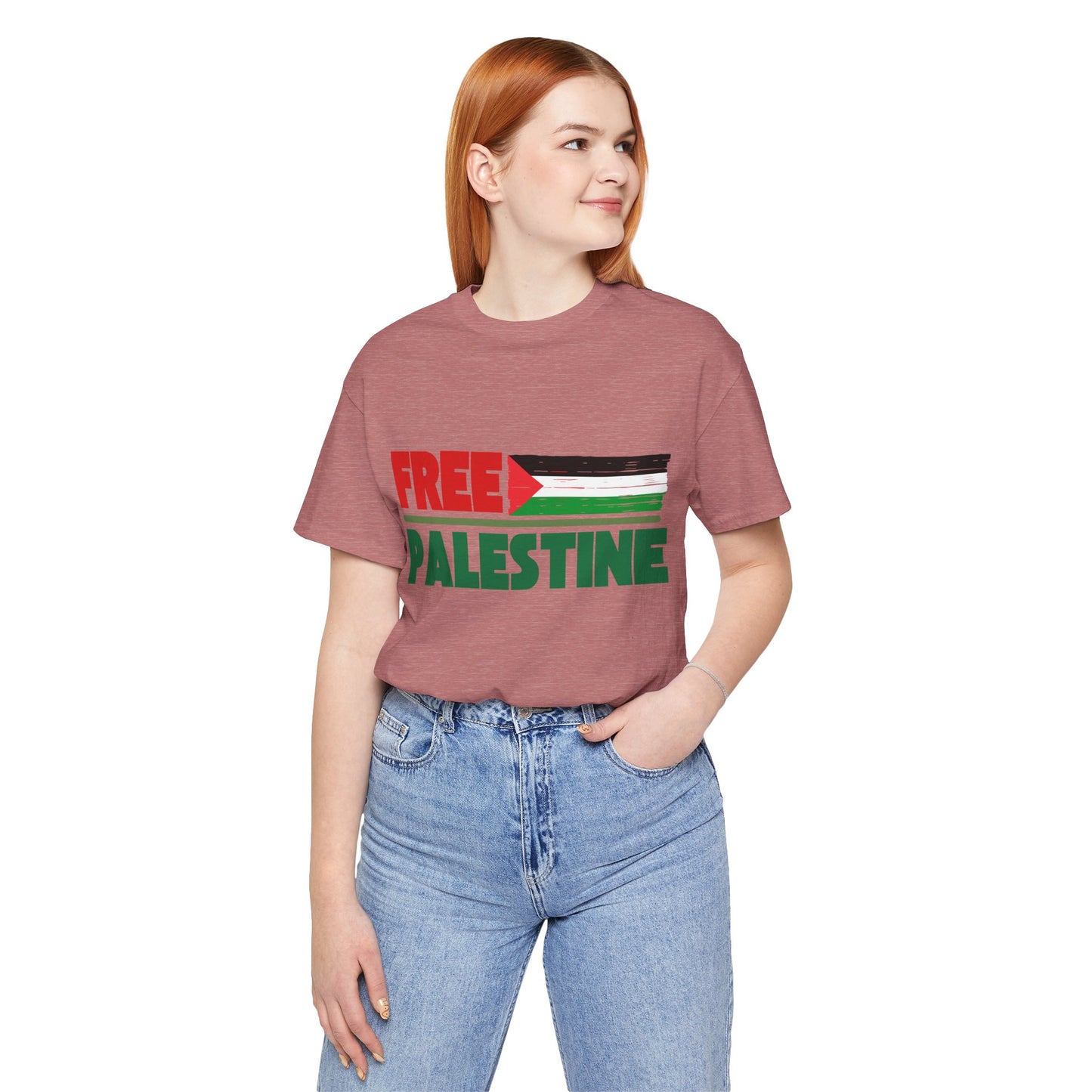 Free Palestine Unisex Short Sleeve Tee - Supportive Statement Shirt