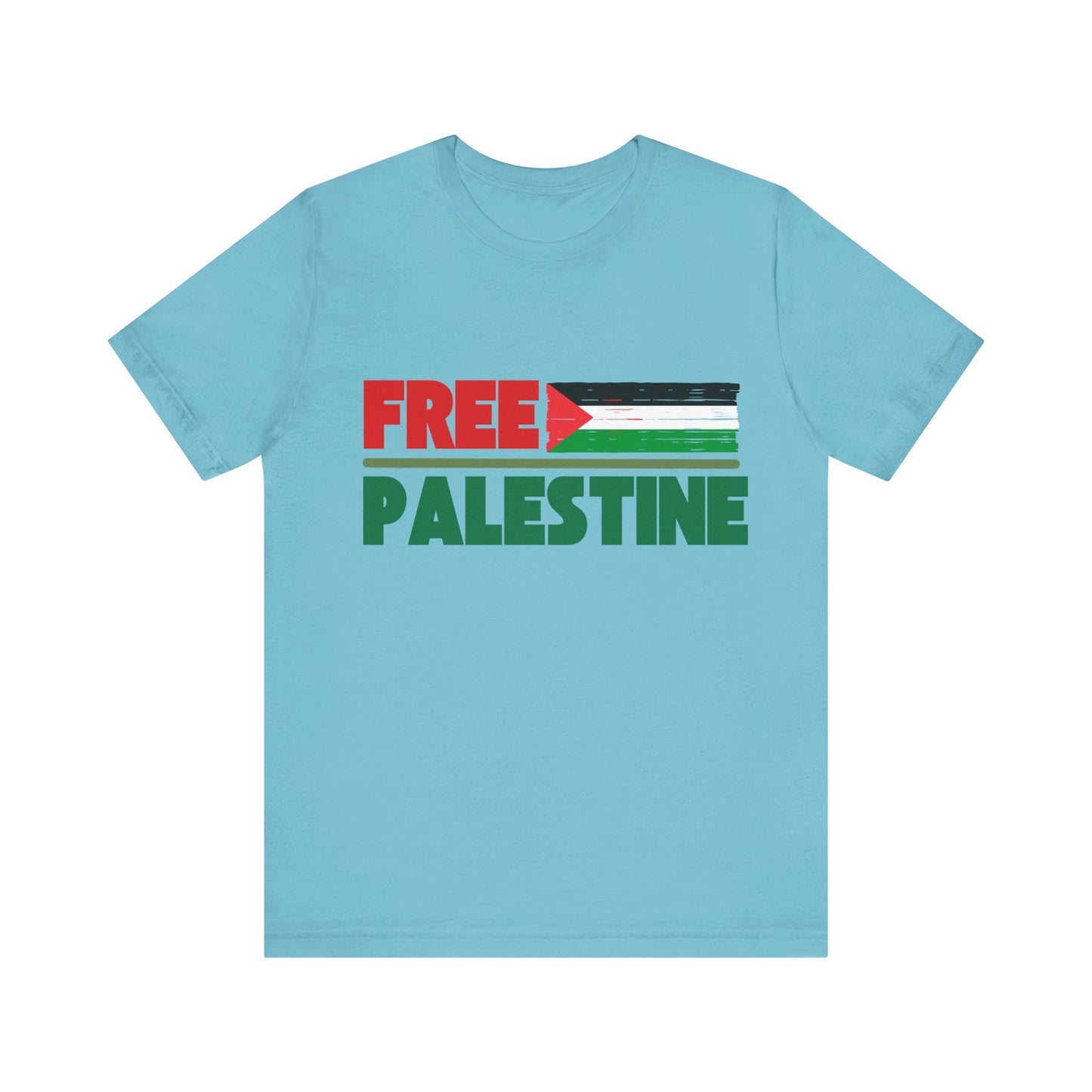 Free Palestine Unisex Short Sleeve Tee - Supportive Statement Shirt