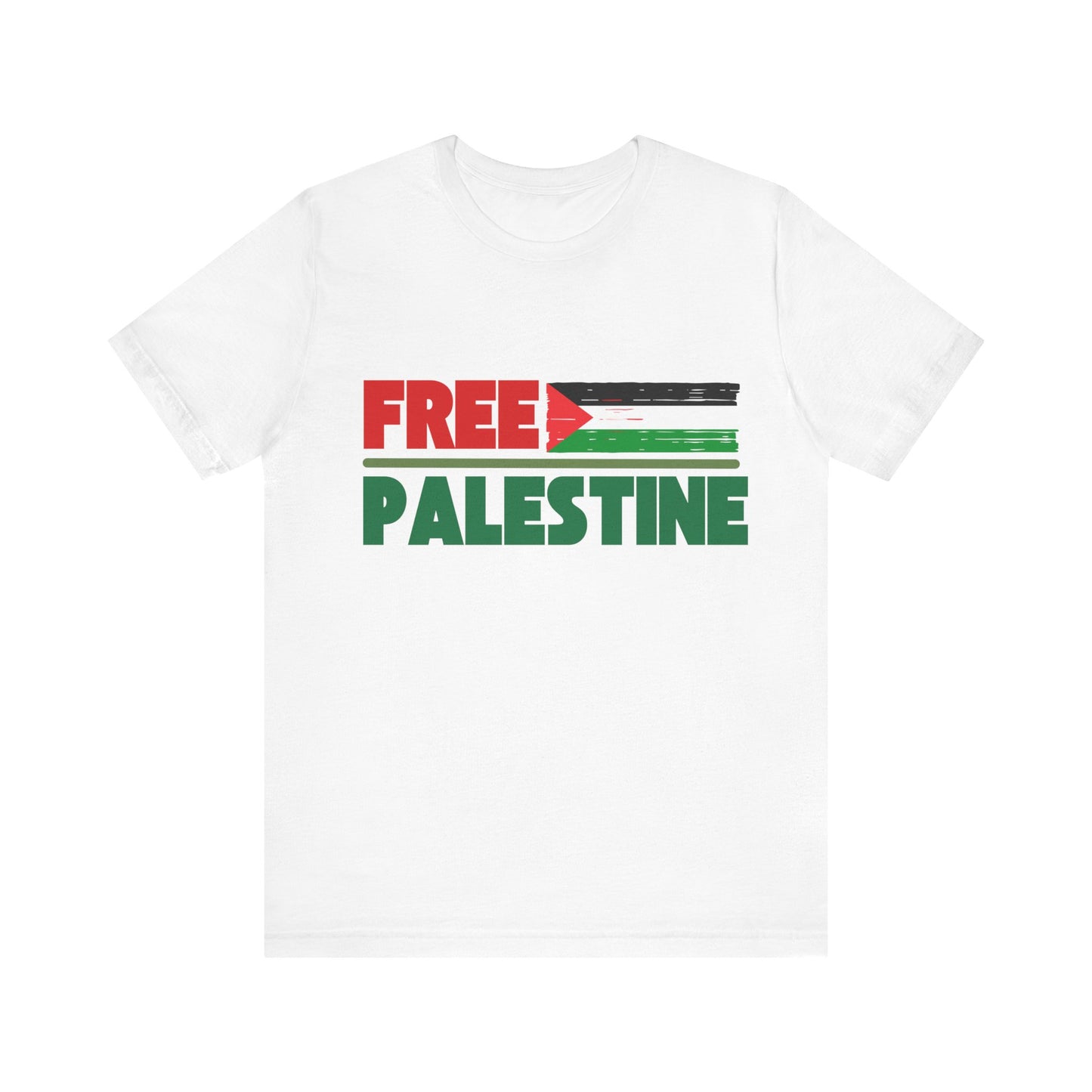 Free Palestine Unisex Short Sleeve Tee - Supportive Statement Shirt