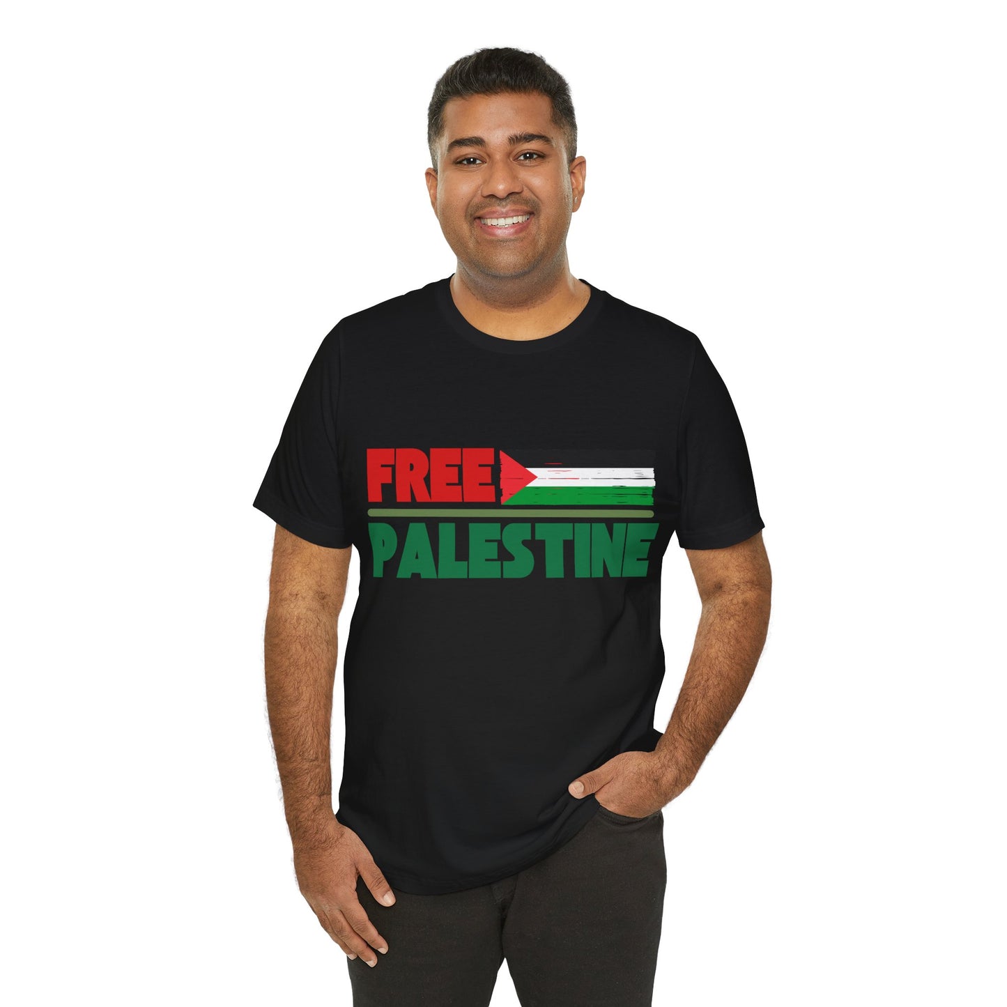 Free Palestine Unisex Short Sleeve Tee - Supportive Statement Shirt