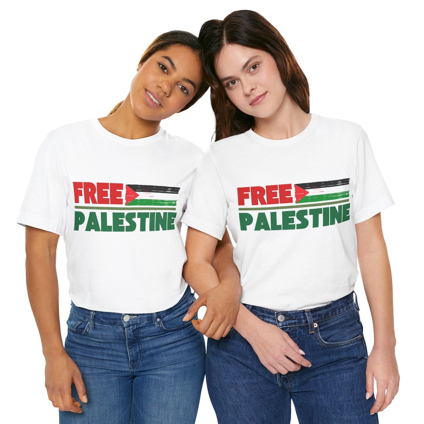 Free Palestine Unisex Short Sleeve Tee - Supportive Statement Shirt