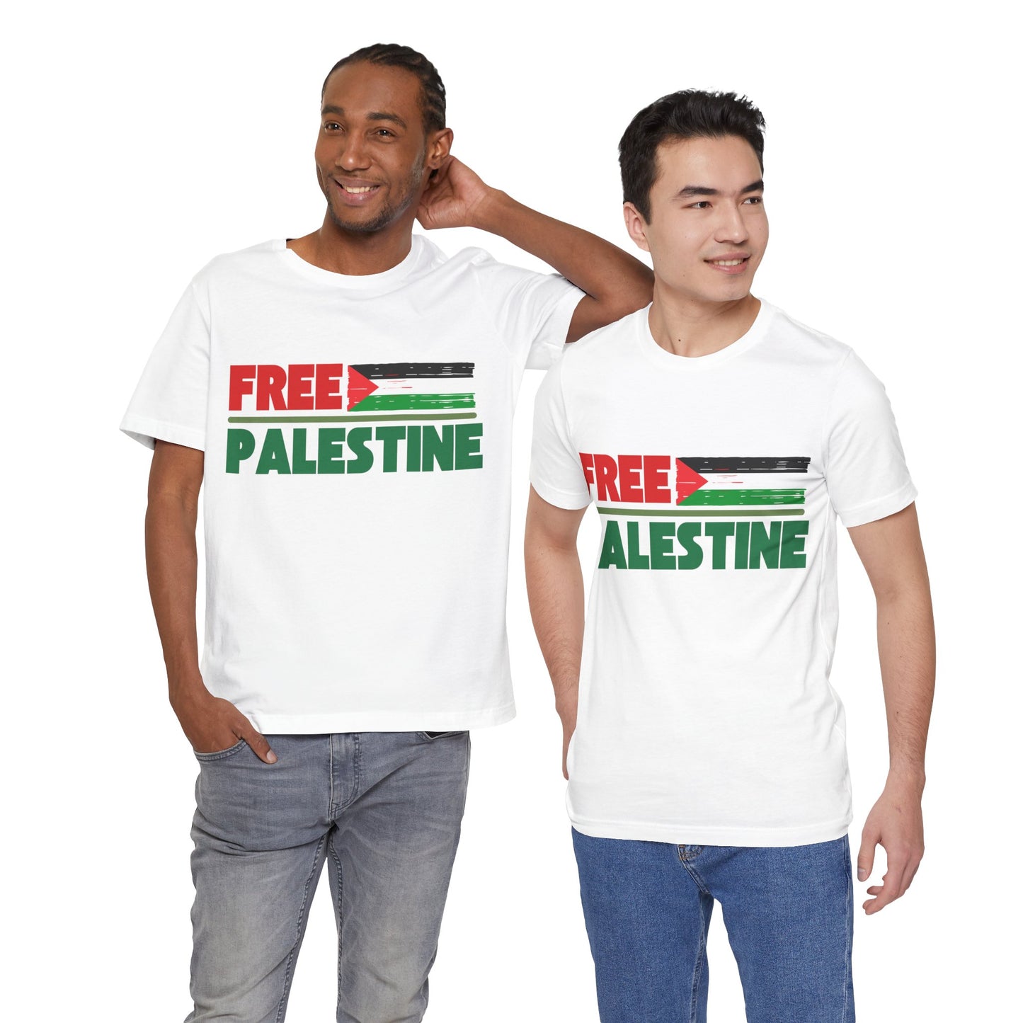 Free Palestine Unisex Short Sleeve Tee - Supportive Statement Shirt