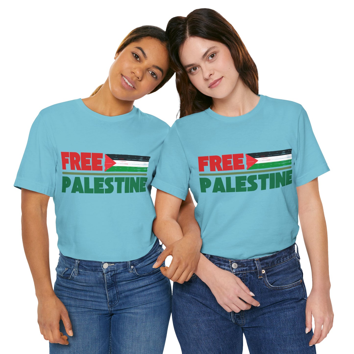 Free Palestine Unisex Short Sleeve Tee - Supportive Statement Shirt